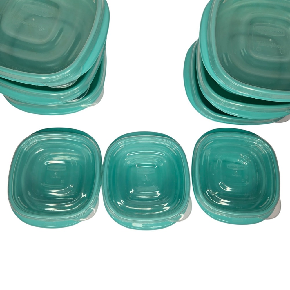 Rubbermaid TakeAlongs Food Storage Container Set 18 Pc Teal BPA Free w/ Lids USA - Picture 5 of 8